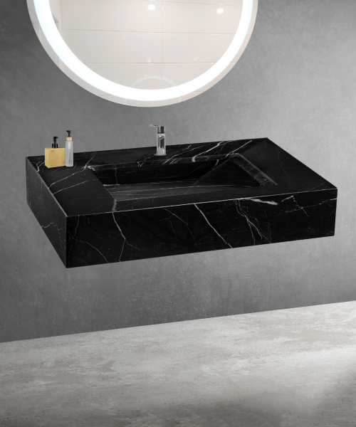 Lavabo Negro Mediano en baño